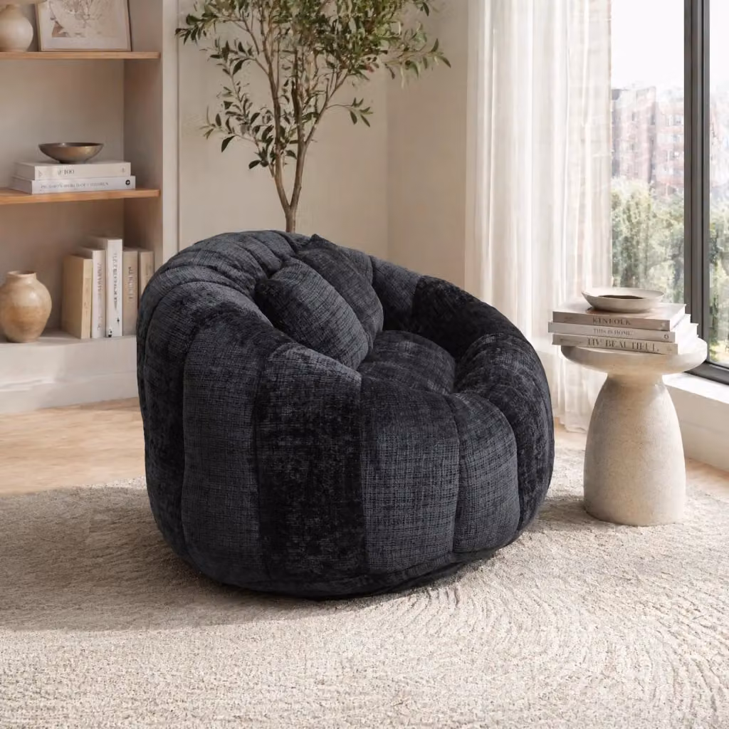 Divano a 2 posti MIVRAY nero in tessuto con imbottitura in schiuma per soggiorno e camera da letto L: 150 cm, P: 63 cm, H: 34 cm – 2