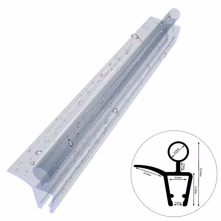 Guarnizione doccia D24 6-7mm 160cm Guarnizione porta doccia Guarnizione di ricambio per box doccia