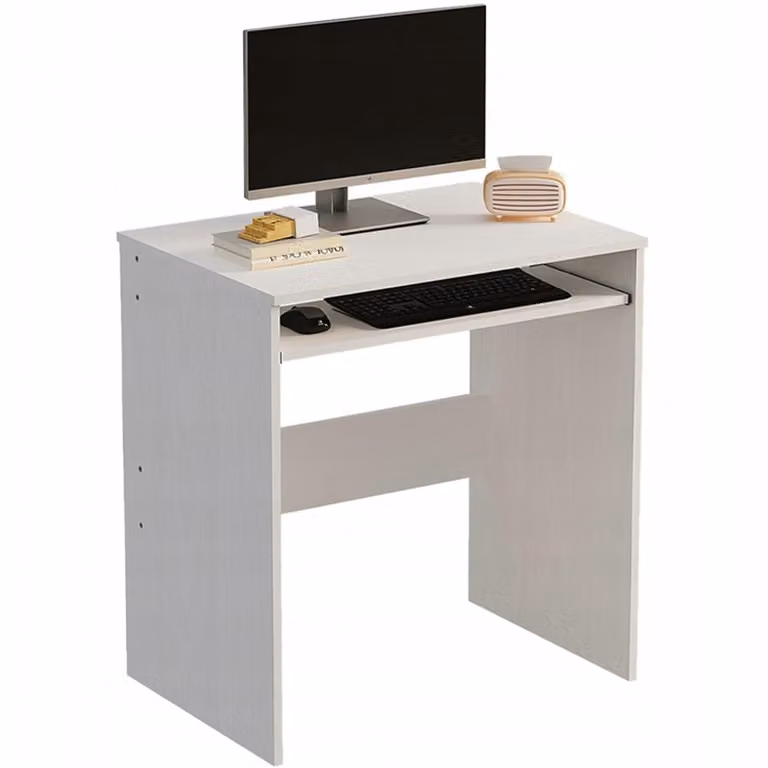 Scrivania per computer, tavolino bianco in stile loft, 70 cm