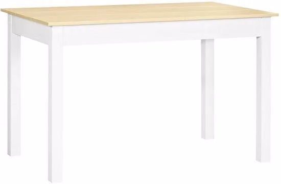 Tavolo da pranzo in legno per 4-6 persone - Finitura gialla - Portata 50 kg - Tappetini antiscivolo - 119 cm x 70 cm x 75 cm