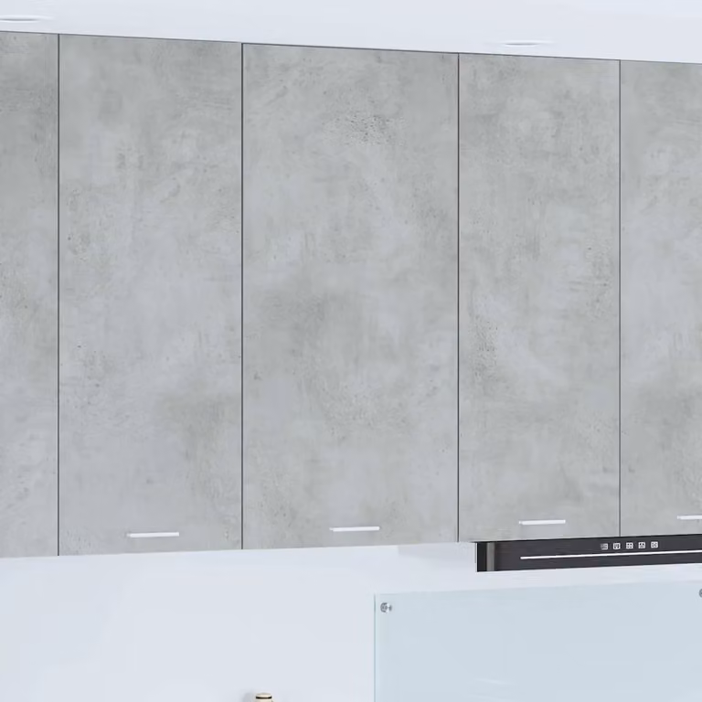 Armadio pensile da cucina moderno vidaXL in MDF, Grigio e Bianco, L: 50 cm, P: 31 cm, H: 100 cm