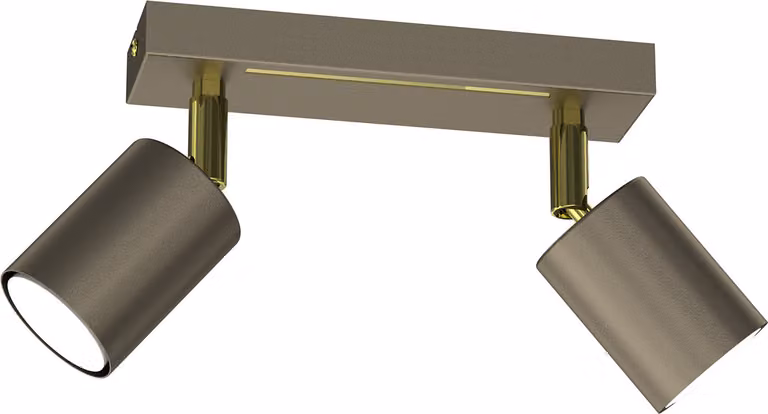 Lampada da soffitto Striper in titanio oro lucido 2xGU10x8W metallo, dimensioni: 14,5x20x5,5 cm, IP20, Luminex
