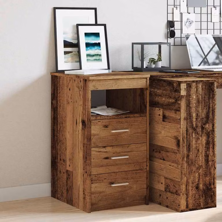 Cassettiera vidaXL in stile classico color marrone in MDF L: 40 cm, P: 50 cm, H: 76 cm