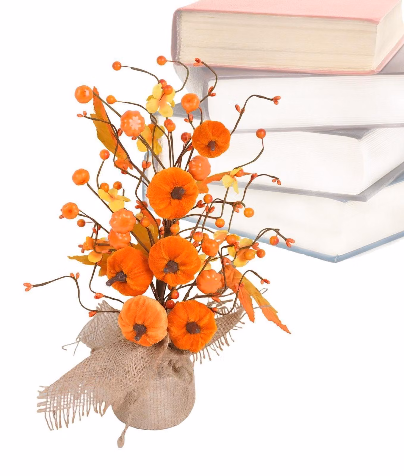 Albero autunnale artificiale con zucche e bacche - Decorazione