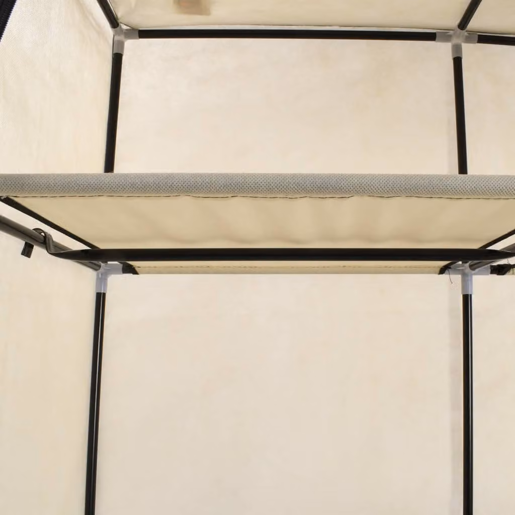 vidaXL Armadio con ripiani e aste crema 150x45x175cm in tessuto