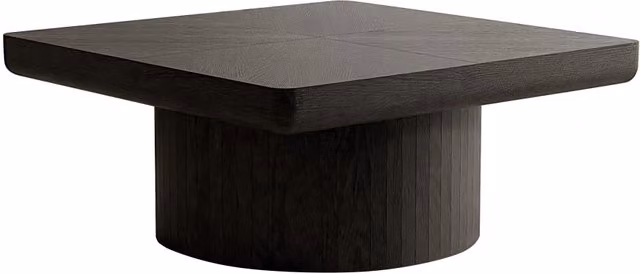 Tavolino da caffè quadrato REDOM nero in legno e MDF L: 85,54 cm, P: 85,54 cm, H: 18,04 cm – 1