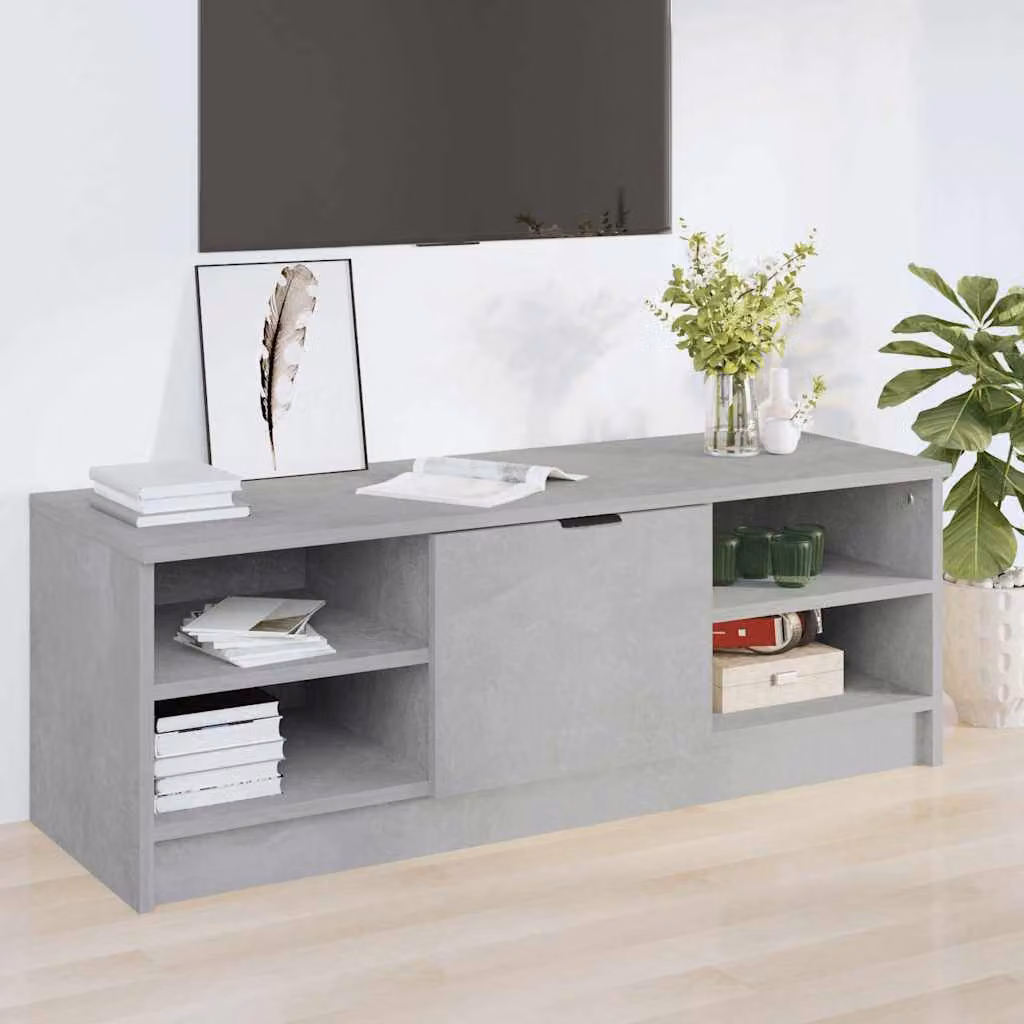 vidaXL Mobile Porta TV Moderno Grigio Cemento in Legno Multistrato e MDF L: 102 cm, P: 35,5 cm, H: 36,5 cm