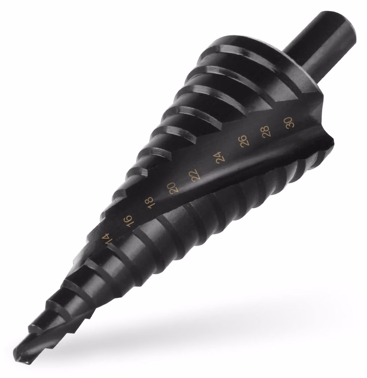 Trapano a tazza HSS, alesatore a gradoni Ø 4-32 mm con 15 gradoni, trapano conico professionale per acciaio, legno, ottone, alluminio, PVC