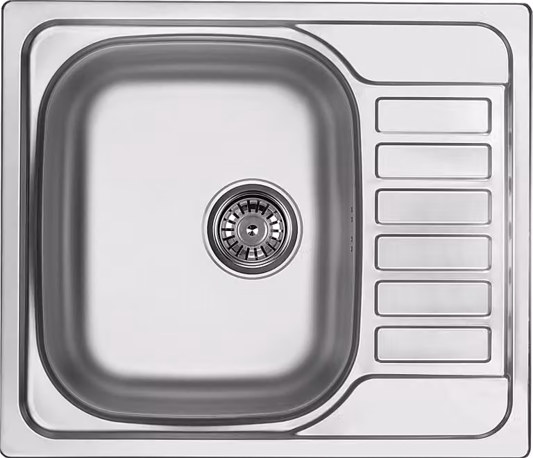 Soul acciaio inox satinato - Lavello in acciaio inox a 1 vasca con scolapiatti (ZEO_011A)