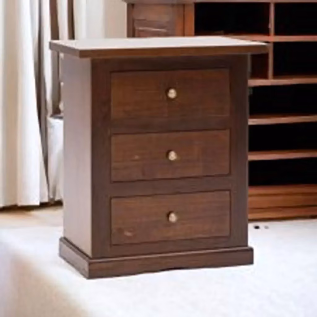 Comodino KIVIO in legno marrone con finitura opaca per camera da letto – 2