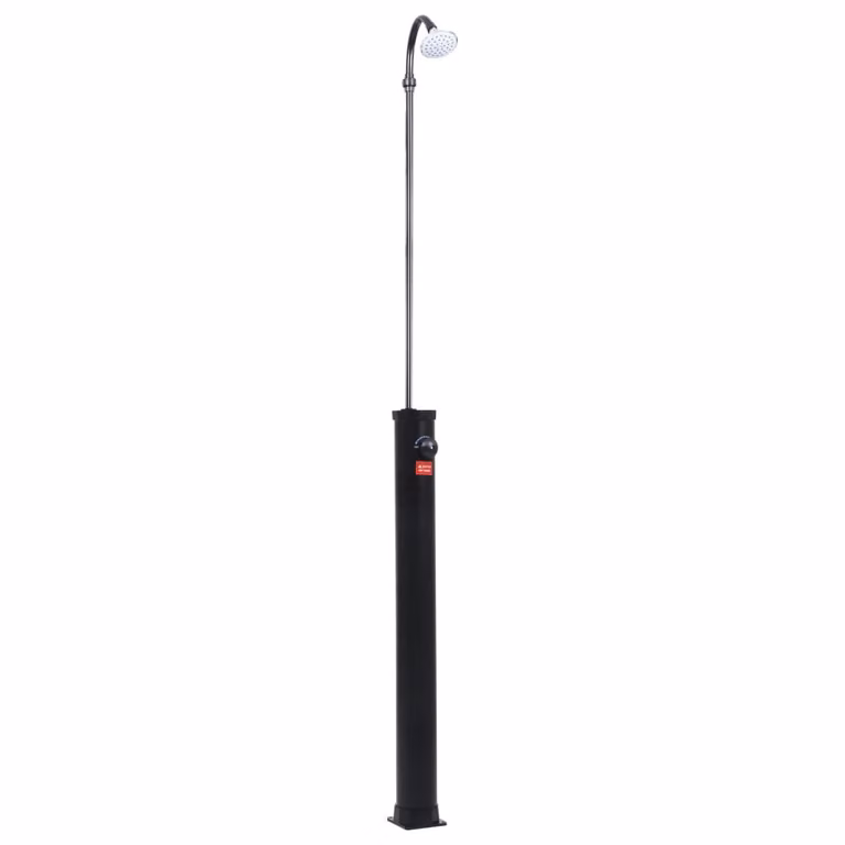 vidaXL Doccia solare da giardino nera 215 cm 8 L