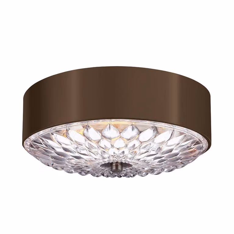 Plafone rotondo Botanic in ottone anticato scuro 3xE27x60W metallo, dimensioni: 13,7x35,2x35,2 cm IP20 Feiss