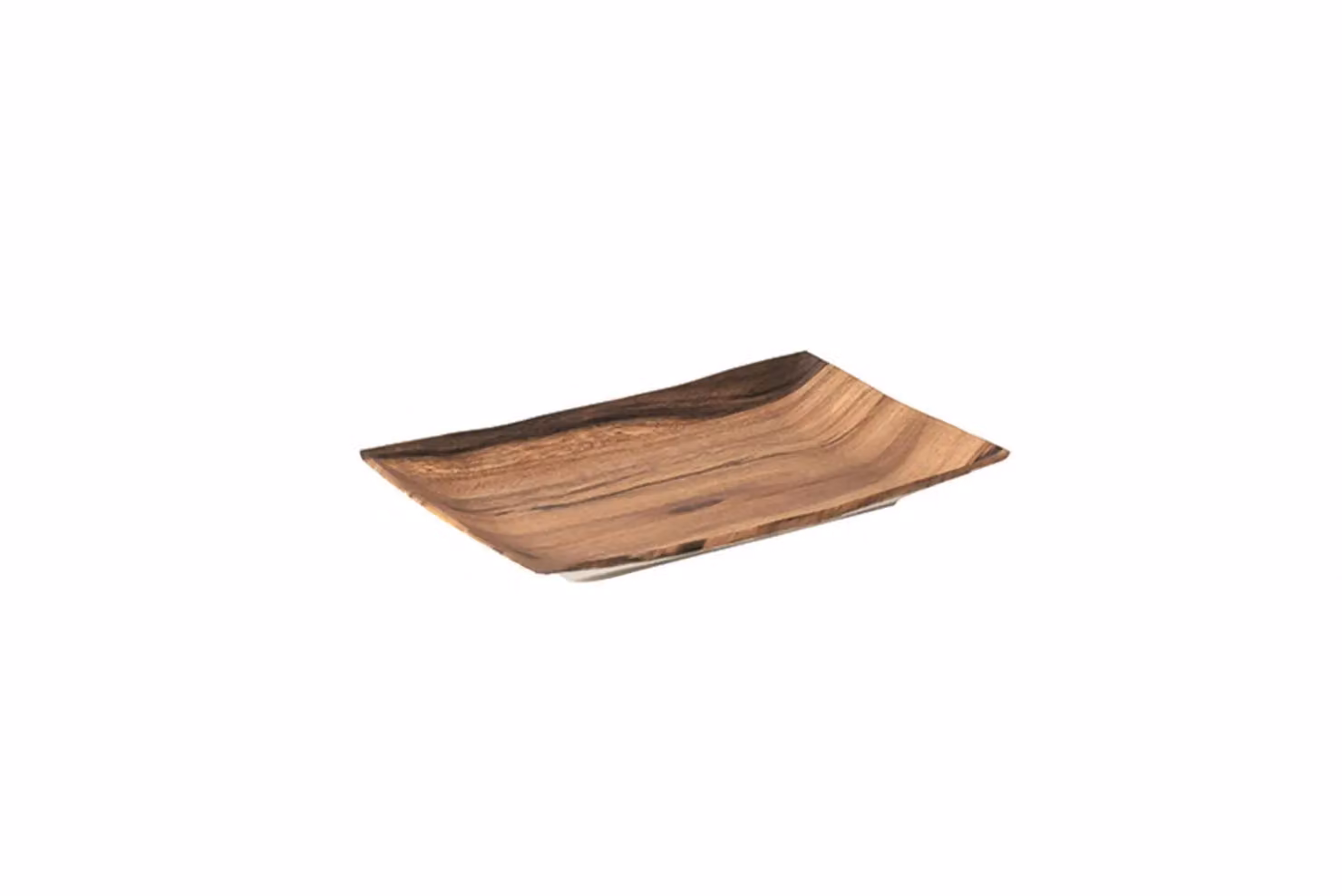 Vassoio Rettangolare Effetto Legno, Cm21X13X3, 10 pezzi