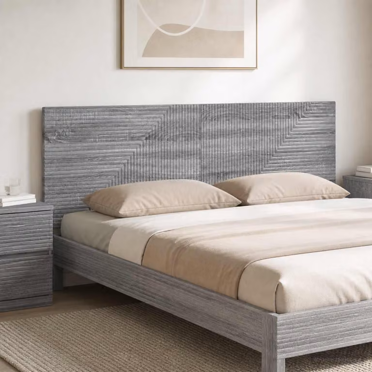 Testiera da muro vidaXL HAARLEM Sonoma grigio in legno ingegnerizzato con ripiano integrato