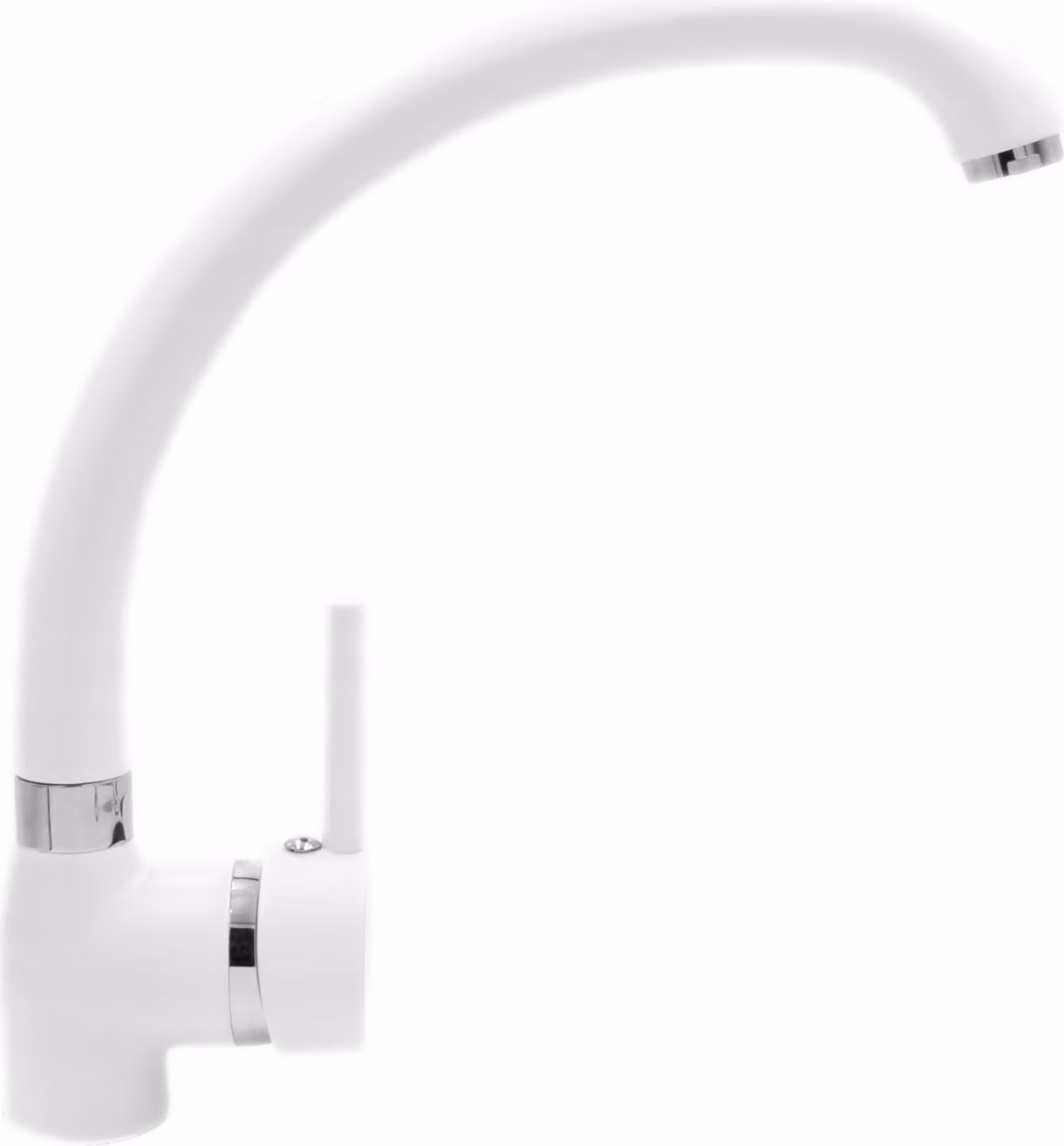 Granitan - Miscelatore cucina - Rubinetto cucina altezza 27 cm - Miscelatore lavello bianco - ROY
