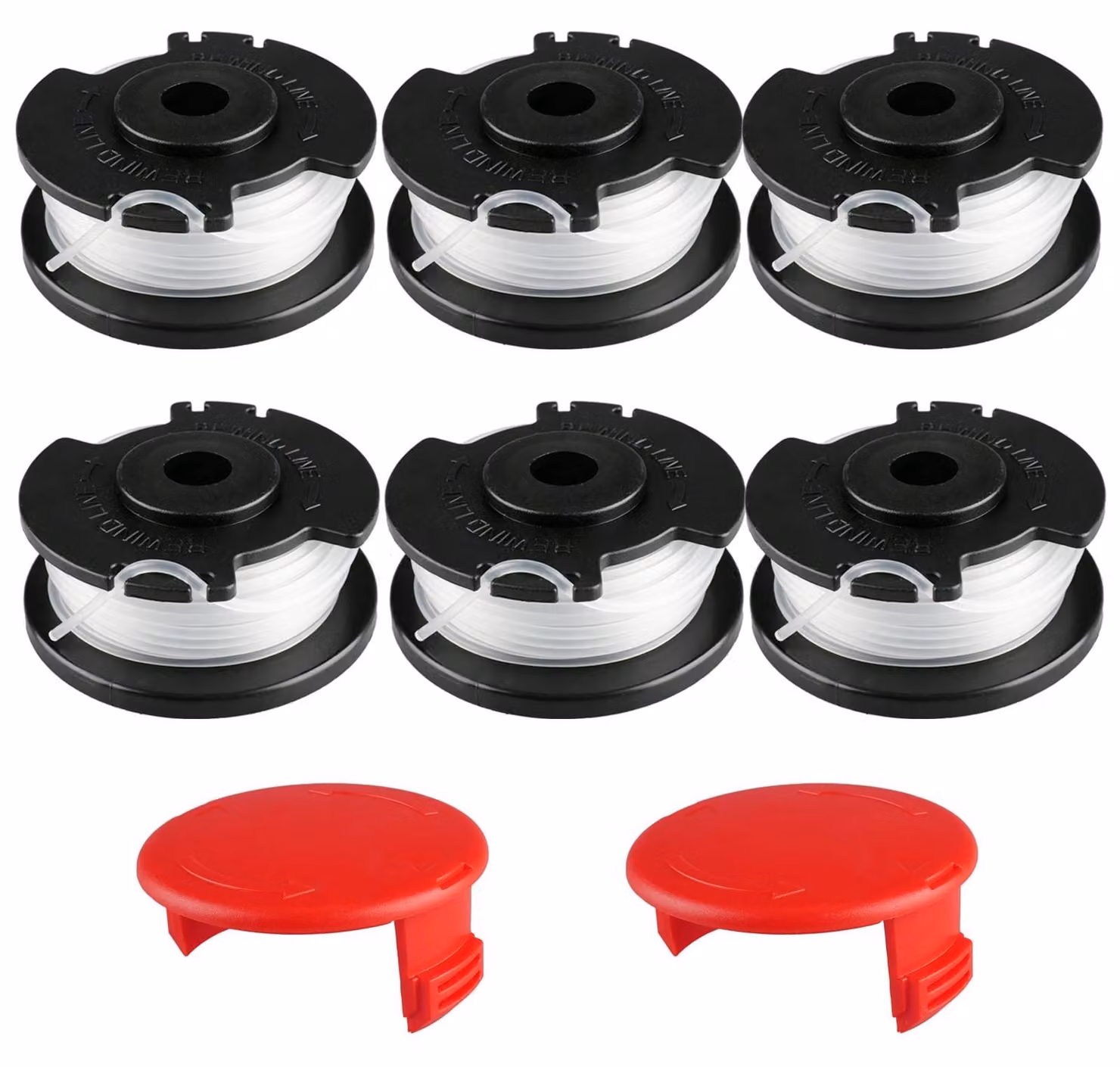 Solidchoice - Set di 6 bobine di ricambio in nylon per tagliaerba