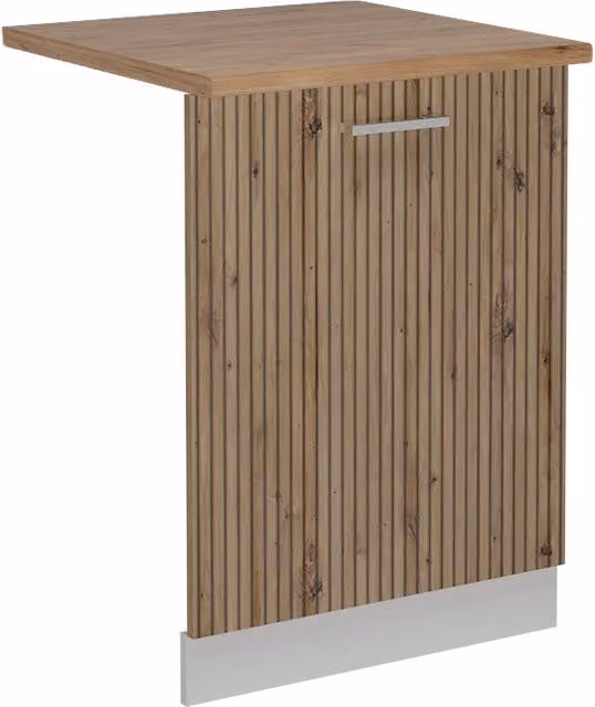 Pannello frontale per lavastoviglie da incasso Vicco R-Line Rovere artigianale e Bianco, Larghezza: 60 cm