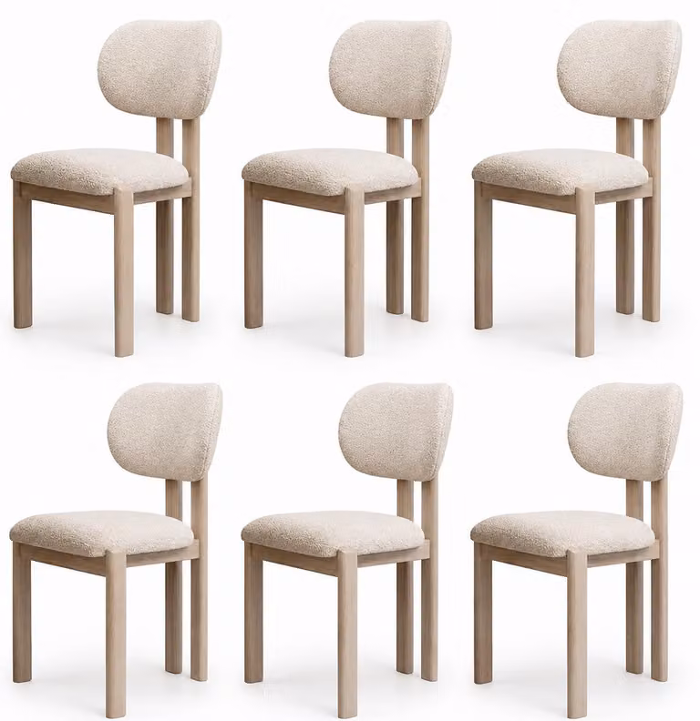 Eleganti sedie, 6 pezzi, con imbottitura di alta qualità e design raffinato
