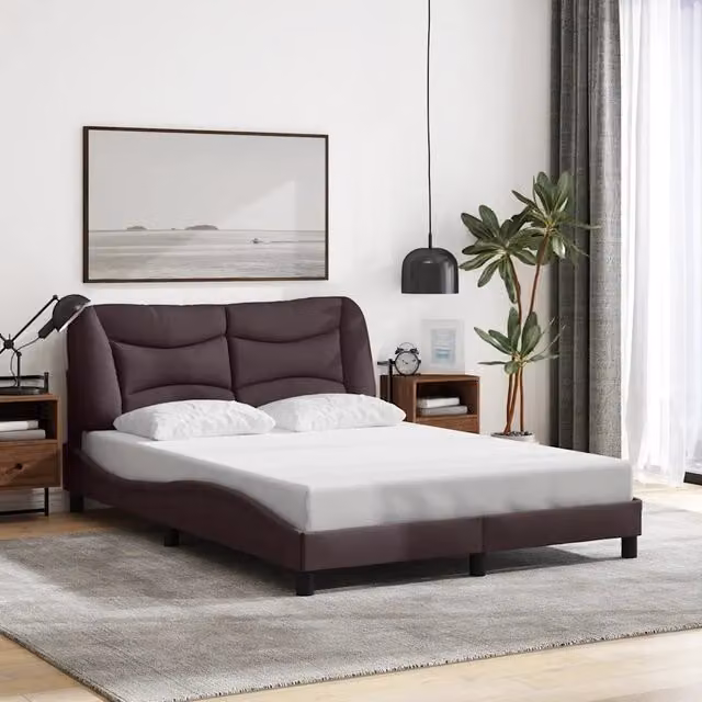 Giroletto senza materasso Hvar vidaXL Marrone Scuro L/P: 140 x 200 cm – 1
