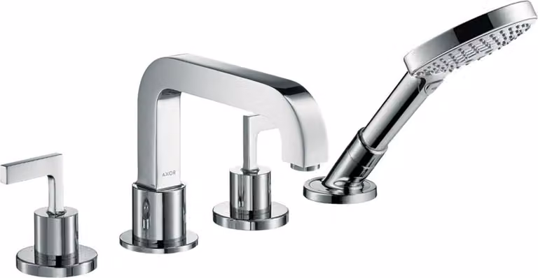 hansgrohe AXOR Citterio Armature d'arête de carrelage à 4 trous avec béqu'illes, 39454000, 39454000