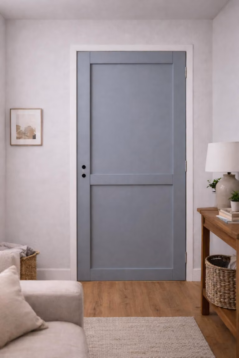 Bloc Porta Athena Grigio Chiaro 2 Pannelli H204 x L83 cm Fianchi Tavola P.giusto GD MENUISERIES