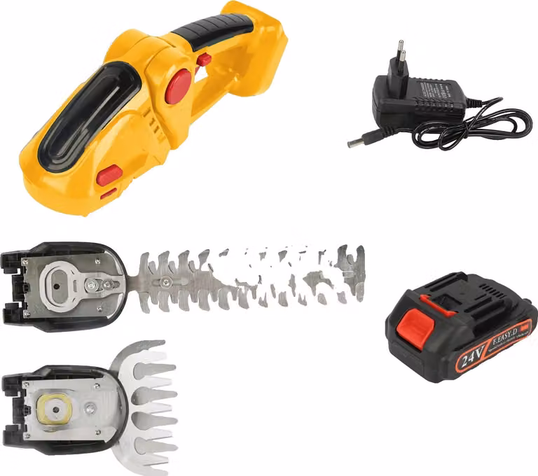 Tagliasiepi elettrico, 20000 giri al minuto al minimo, design ergonomico, giallo 1 batteria EU