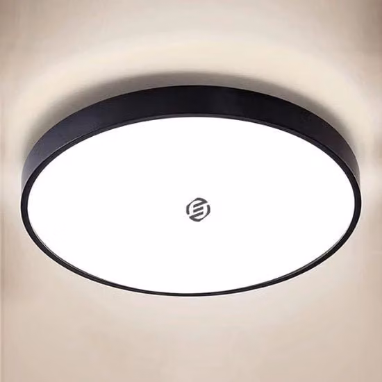 Plafoniera LED Equivera moderna in metallo per bagno, cucina o corridoio, colore bianco, IP44