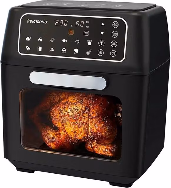 Friggitrice ad aria multifunzione digitale Trade Shop Traesio, 2400W, capacità 12lt, colore nero