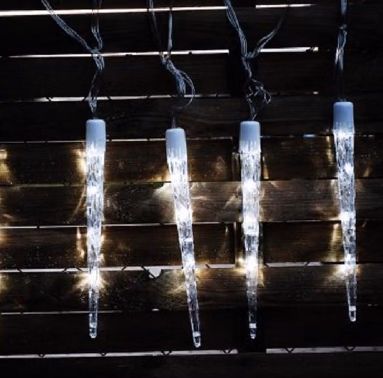 Fata LED nevicata 10 coni 40 LED bianco freddo 3,6m BA11421 esterno