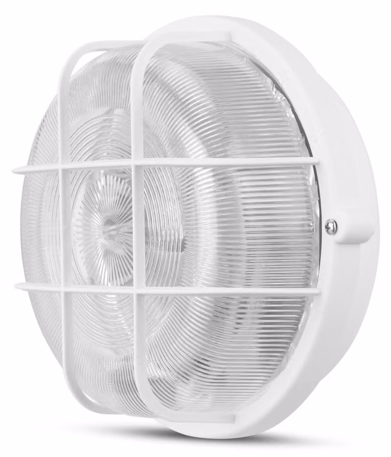 Lampada a soffitto rotonda, 100W, attacco E27, in plastica, luce bianco caldo, adatta per cantine