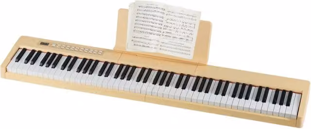 Tastiera per pianoforte moderna gialla con funzione dream e doppi altoparlanti stereo, L/P/H: 125 x 24 x 6 cm
