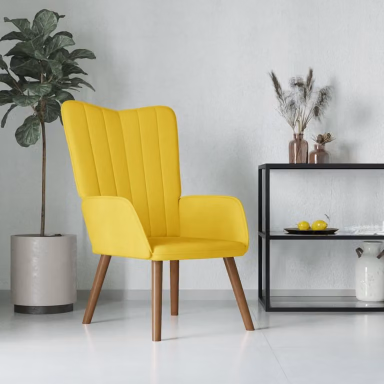 Maison Exclusive - Poltrona relax in velluto giallo senape