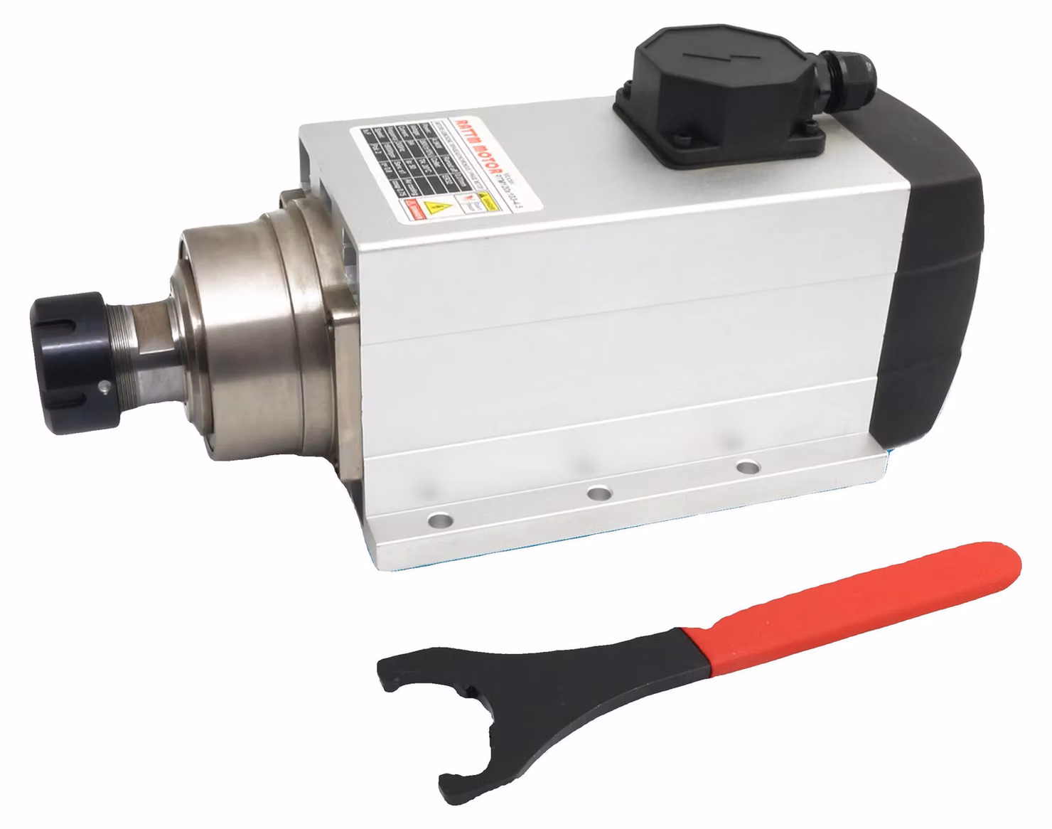 Motore per mandrino CNC, potenza 6 kW, raffreddamento ad aria. Disponibile anche un modello con mandrino da soli 4,5 kW