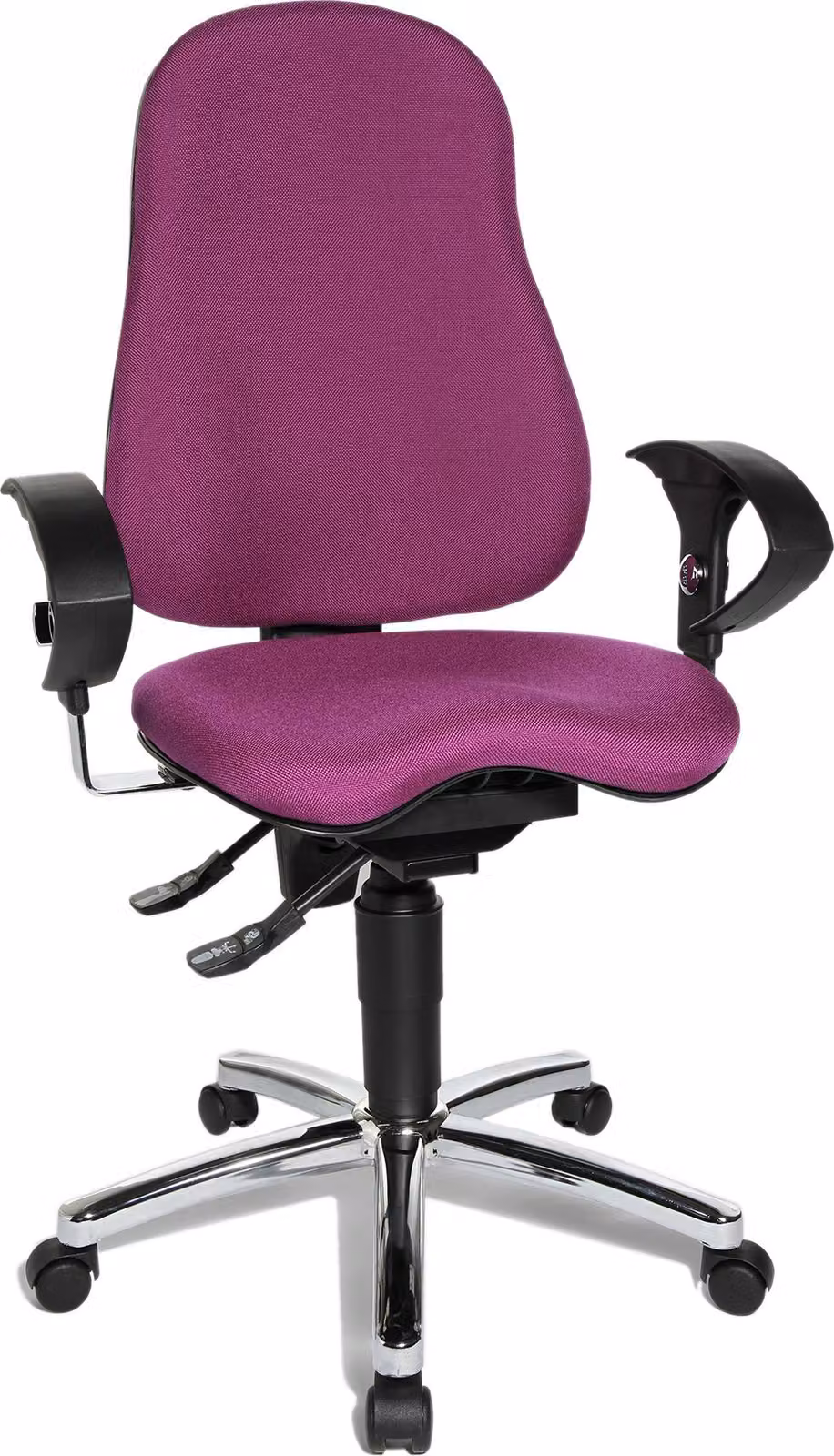 Sedia girevole, sedia da scrivania, poltrona da ufficio, sedia da ufficio Topstar Sitness 10 viola