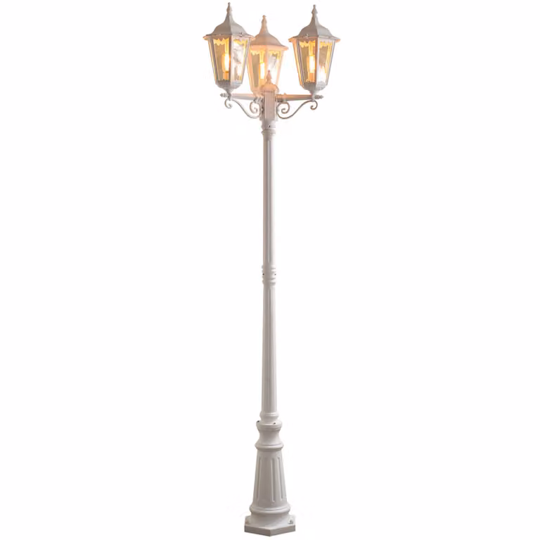 Konstsmide Firenze in alluminio laccato bianco con vetro trasparente