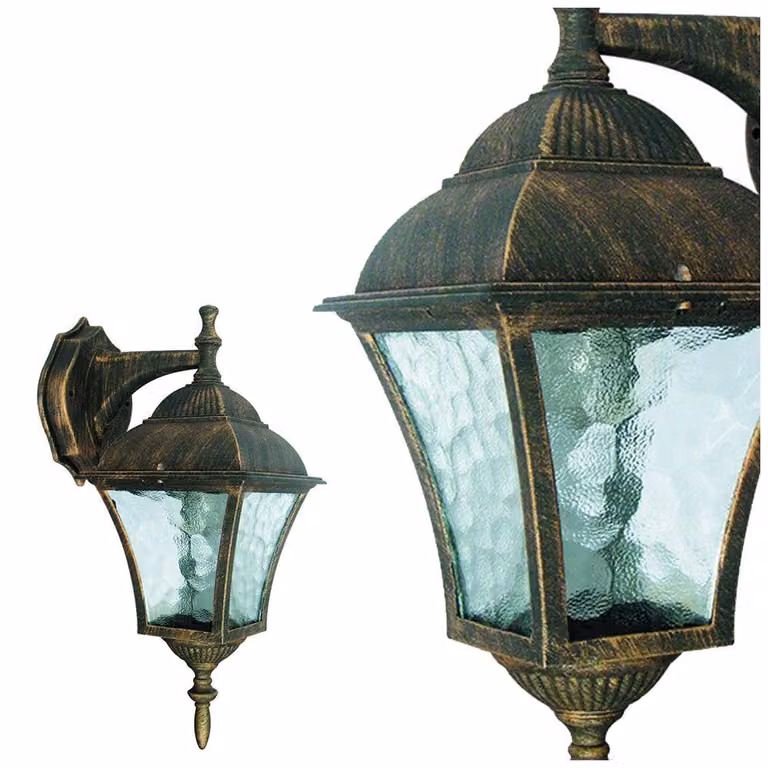 Rabalux 8391 Toscana lampada da parete per esterni, E27, oro, rotonda, classica, IP43, ø205mm