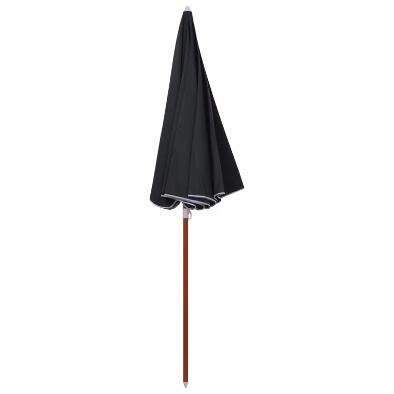 vidaXL Ombrellone con palo in acciaio 240 cm antracite