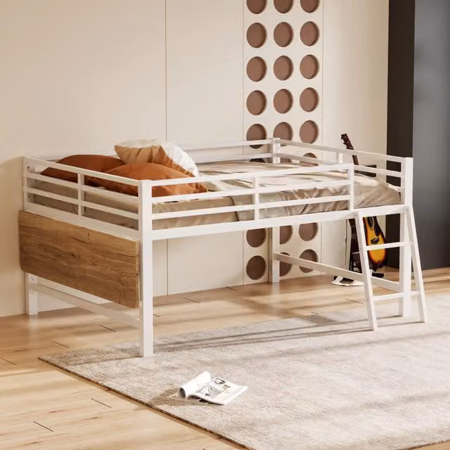 letto a castello metallo bianco 140 x 200 cm