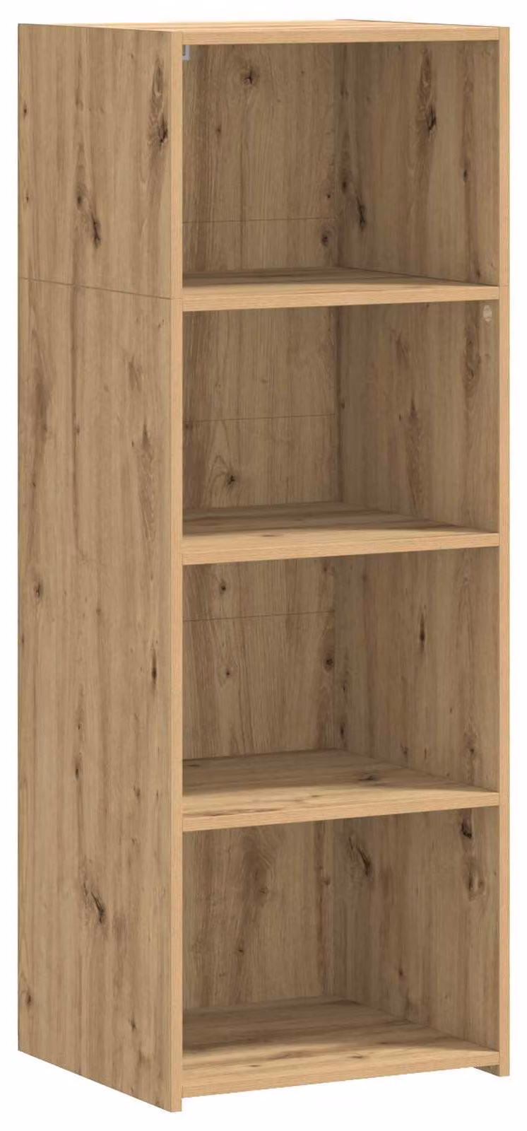 Mobile contenitore alto in legno impiallacciato effetto quercia, dimensioni 45 x 41 x 124 cm