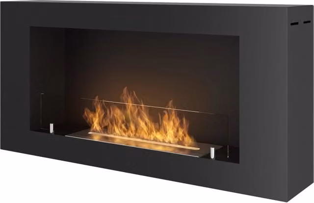 Caminetto a Bioetanolo BlackBox 910 SimpleFire da parete con Vetro