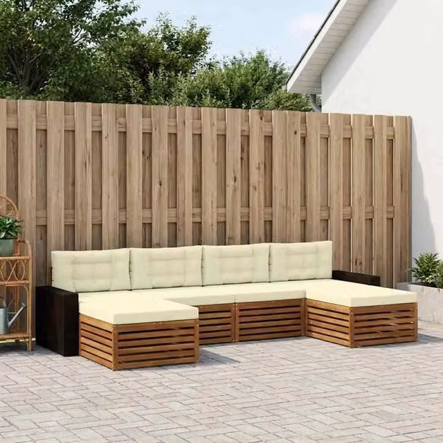 Set di divani da esterno 6 pz Legno di Acacia Massello 3383693