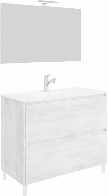 Mobile bagno rovere bianco 80x47xh85 cm
