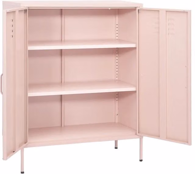 Armadietto Rosa 80x35x101,5 cm in Acciaio 336166