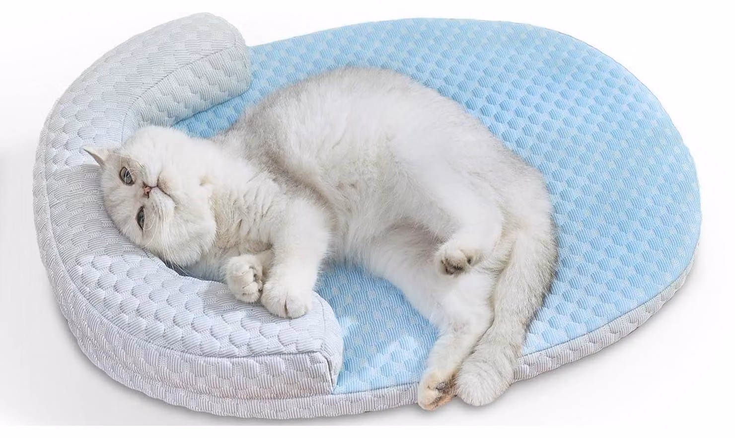 Cuccia refrigerante per gatti, lavabile, 60x46 cm, con cuscino a forma di U, tappetino refrigerante per gatti e cani, modello A