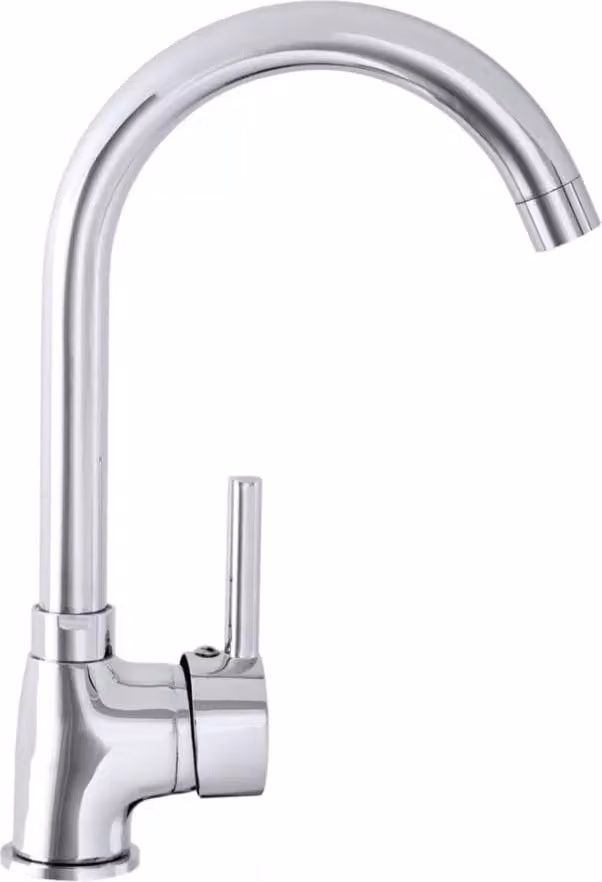 Rubinetto da cucina, 30 cm, cromo, con bocca girevole a 360°, Algea