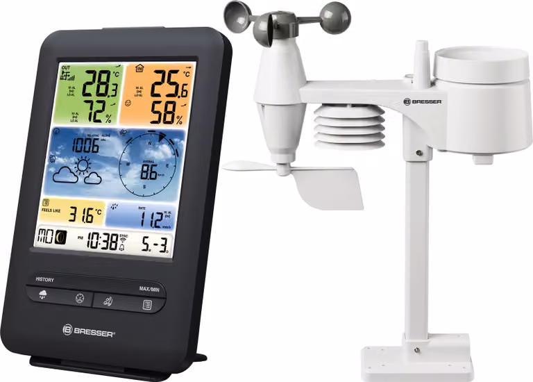 Bresser - 11078 - Stazione meteorologica Wi-Fi a colori con sensore professionale 5-in-1