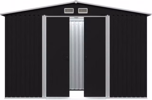 Casetta da giardino in metallo Ezooza Bardolf 257 x 312 x 180 cm colore antracite
