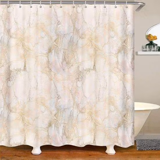 Divisorio per piscina in marmo - Divisorio per bagno - Divisorio per doccia - Tenda da bagno impermeabile in poliestere - 180 x 240 cm - Multiuso