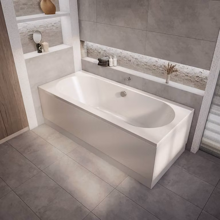 Vasca da Bagno Moderna a Doppia Estremità - 1700mm x 750mm - Senza Pannelli