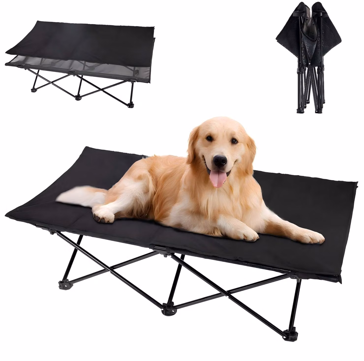 Letto per cani rialzato - Cuccia per gatti - 121 x 68 x 30 cm - Pieghevole - Per giardino e campeggio